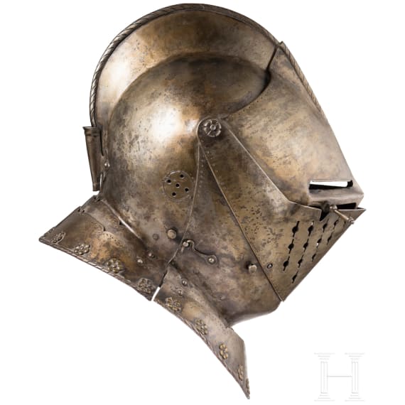 A Victorian close helmet in north German style of 1600, ca. 1900