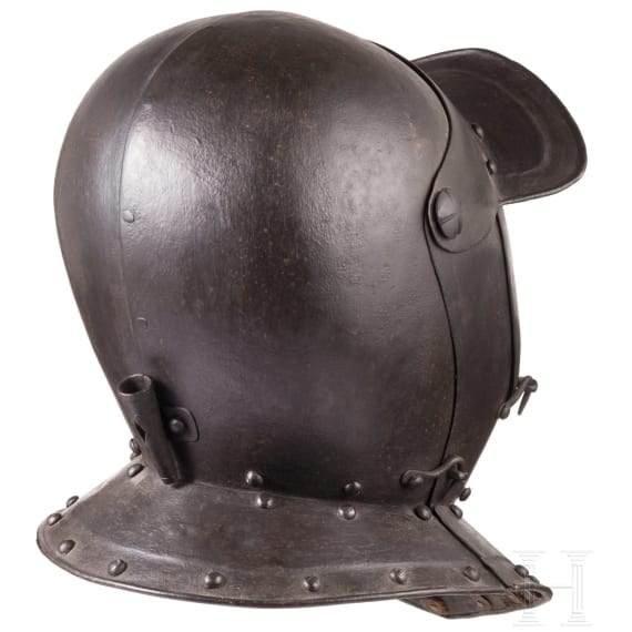 A blackened cuirassier's helmet in 1620s style, Germany, ca. 1900