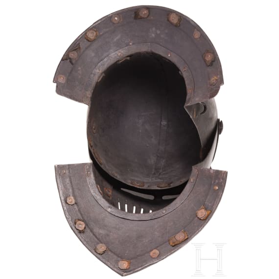 A blackened cuirassier's helmet in 1620s style, Germany, ca. 1900