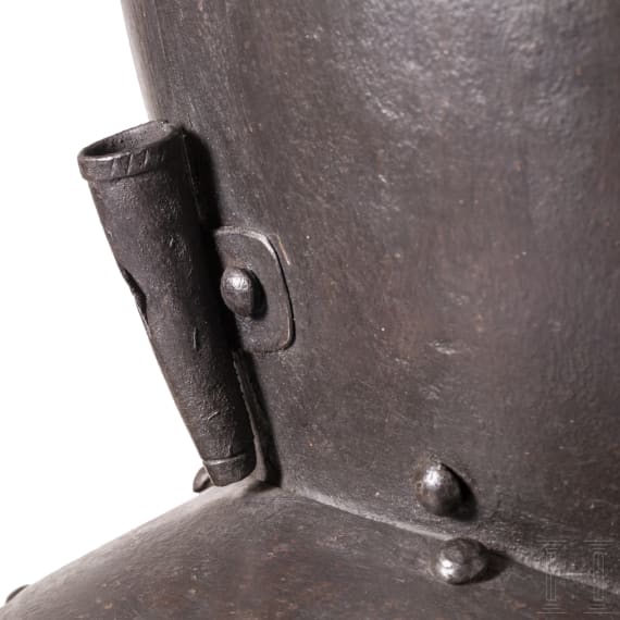 A blackened cuirassier's helmet in 1620s style, Germany, ca. 1900