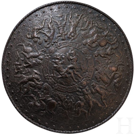 Round shield in Renaissance style, German, last third of the 19th century.