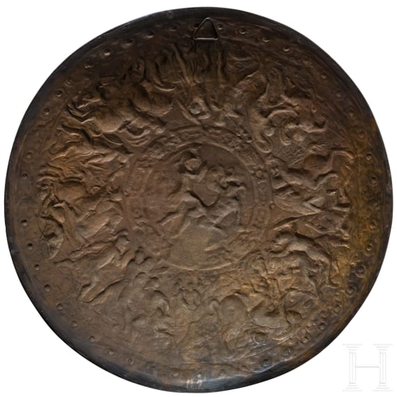 Round shield in Renaissance style, German, last third of the 19th century.