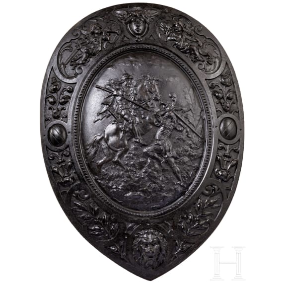 Renaissance ceremonial shield in the style of around 1600, Historicism 19th century