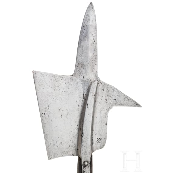 Sp&auml;tgotische Hellebarde, deutsch, Ende 15. Jhdt.