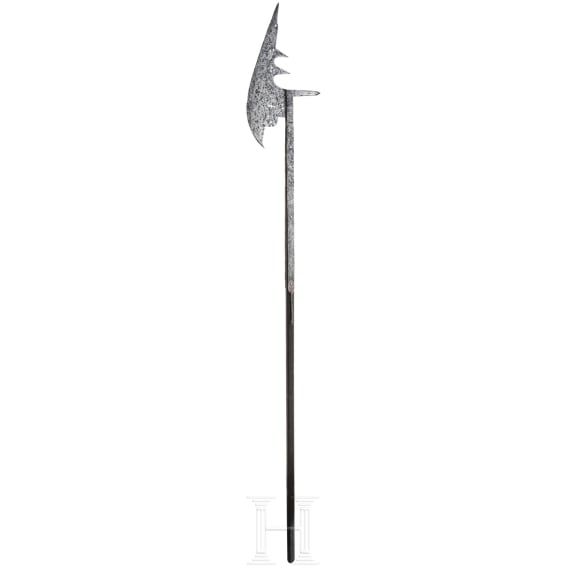 Sp&auml;tgotische Hellebarde, s&uuml;ddeutsch, um 1490/1500