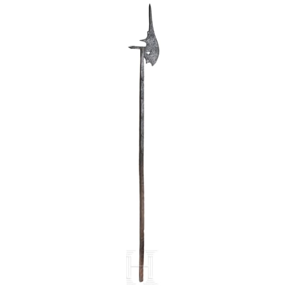Sp&auml;tgotische Hellebarde, s&uuml;ddeutsch, um 1490/1500