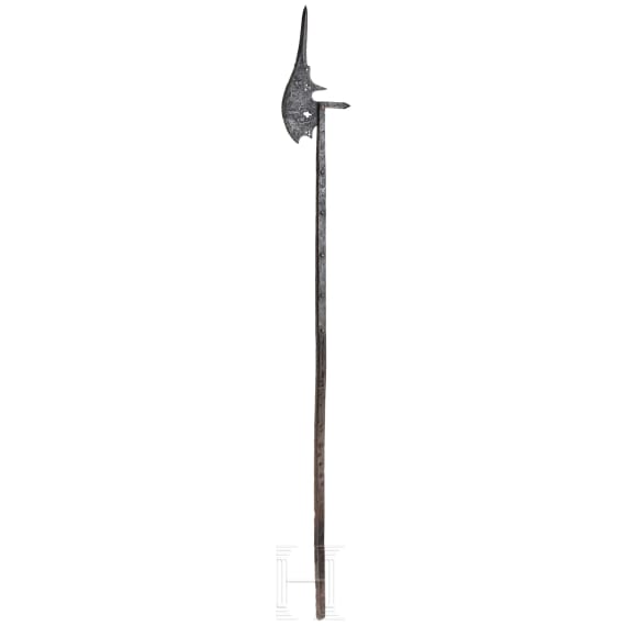 Sp&auml;tgotische Hellebarde, s&uuml;ddeutsch, um 1490/1500