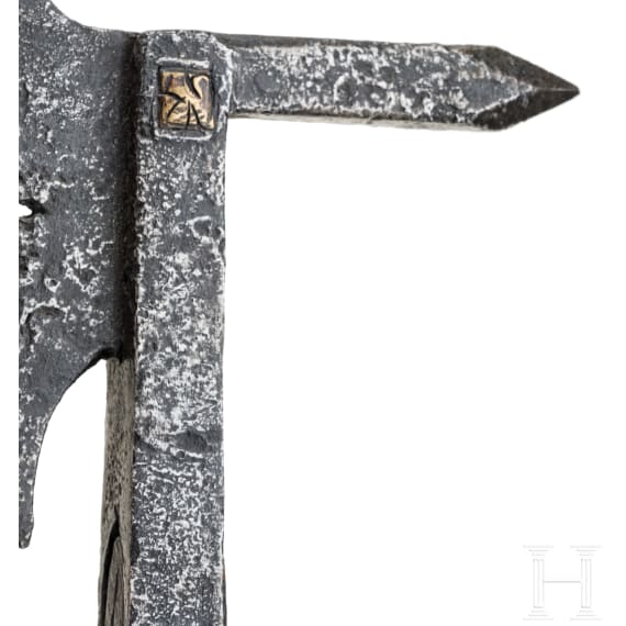 Sp&auml;tgotische Hellebarde, s&uuml;ddeutsch, um 1490/1500
