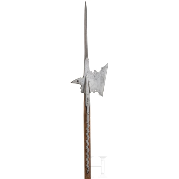 Sp&auml;te Landsknecht-Hellebarde, deutsch, um 1520