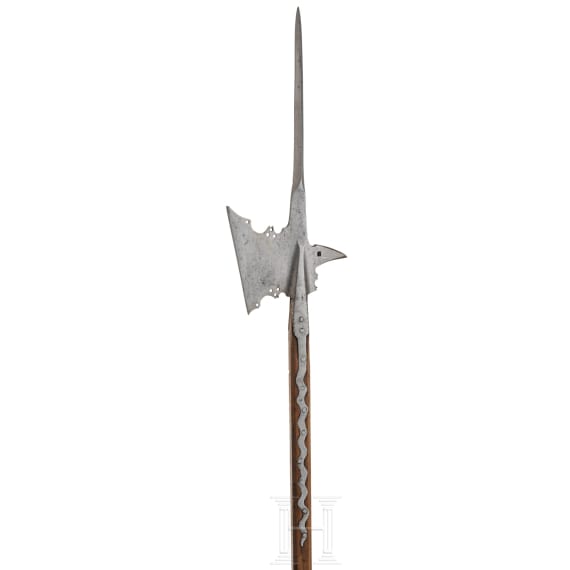 Sp&auml;te Landsknecht-Hellebarde, deutsch, um 1520
