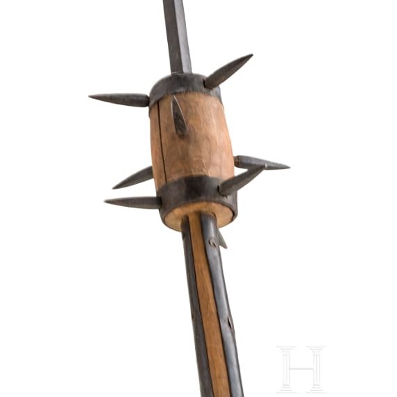 A short South German flail with a cylindrical head, 16th/17th century.
