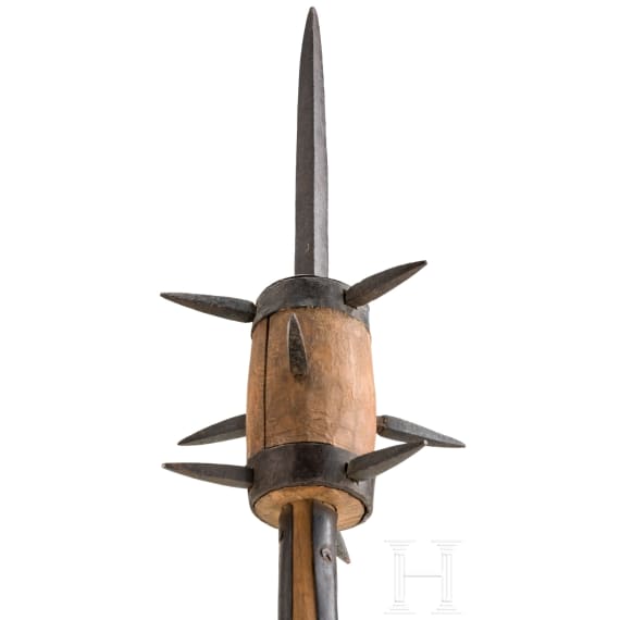 A short South German flail with a cylindrical head, 16th/17th century.