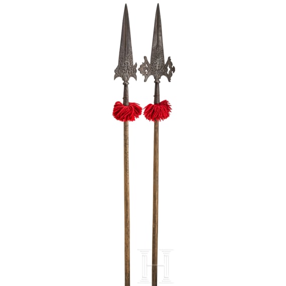 Two German cast iron spontoons, ca. 1860