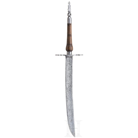 A German plug bayonet with wheel-lock key, German, mid-18th century