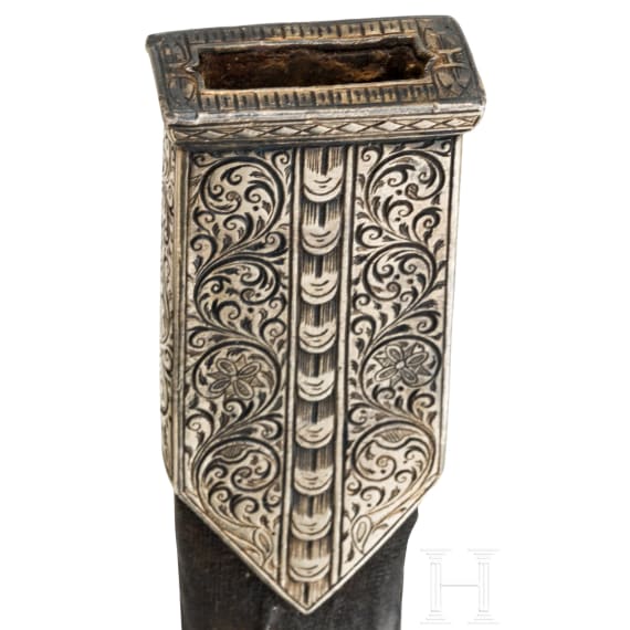 A fine silver mounted left-hand dagger in the Saxon style of ca. 1600, Anton Konrad, um 1920/30