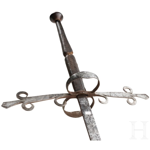 A German two-hand sword, circa 1580