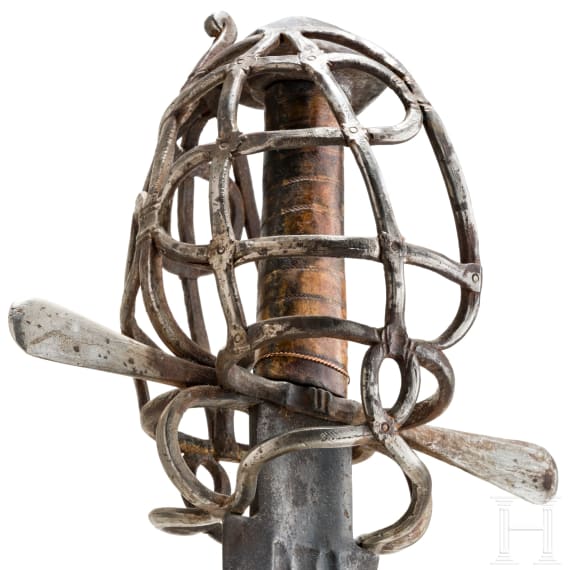 An Austrian basket hilt sword, circa 1580
