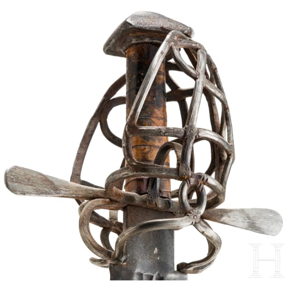 An Austrian basket hilt sword, circa 1580