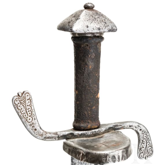 A Styrian campaign sword (dussack) with cartridge scabbard, circa 1580