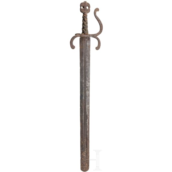 A Styrian short sword with etched blade, Austria, ca. 1580