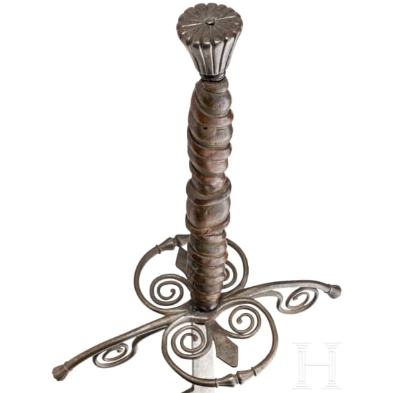 An Austrian or Swiss two-handed sword (flamberge), circa 1580