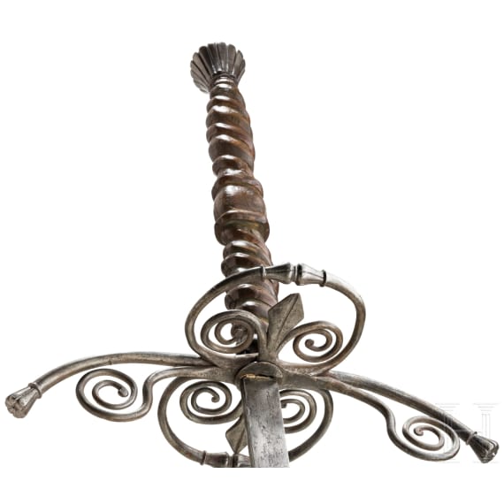 An Austrian or Swiss two-handed sword (flamberge), circa 1580