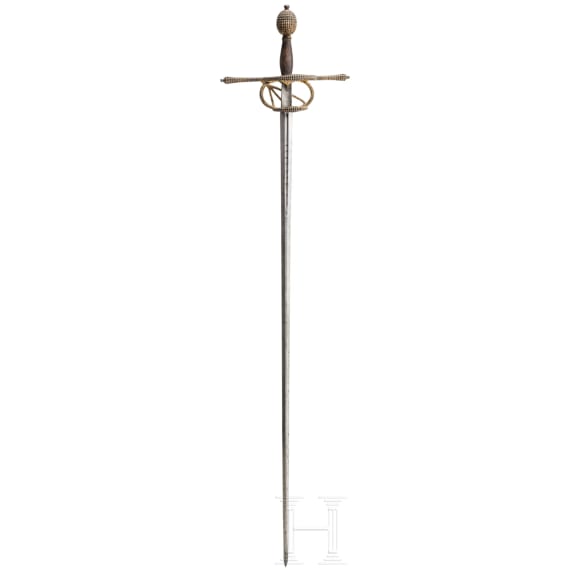 A fine Italian rapier with chiselled and gilt guard, probably Milan, circa 1580/90