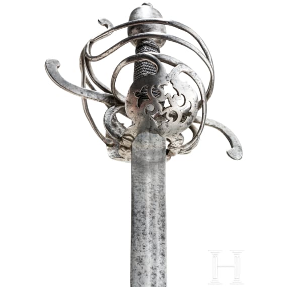 Milit&auml;rischer Degen mit R&uuml;ckenklinge, deutsch, um 1610