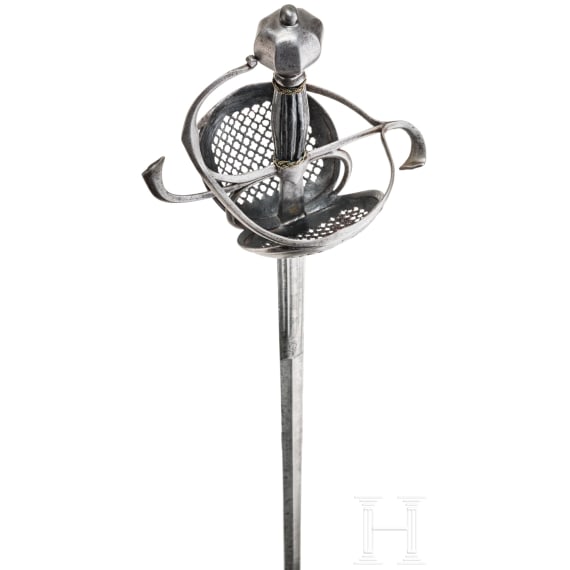 Rapier vom Pappenheimer Typus mit niedrigem Korbgef&auml;&szlig;, Solingen, um 1620