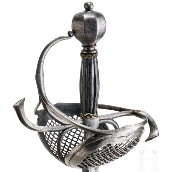 Rapier vom Pappenheimer Typus mit niedrigem Korbgef&auml;&szlig;, Solingen, um 1620