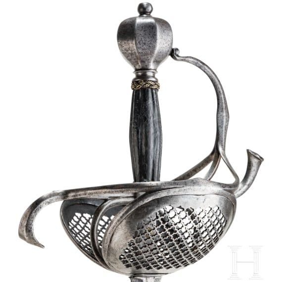 Rapier vom Pappenheimer Typus mit niedrigem Korbgef&auml;&szlig;, Solingen, um 1620