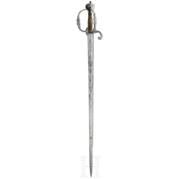 Felddegen mit ge&auml;tzter Klinge, Solingen, um 1630