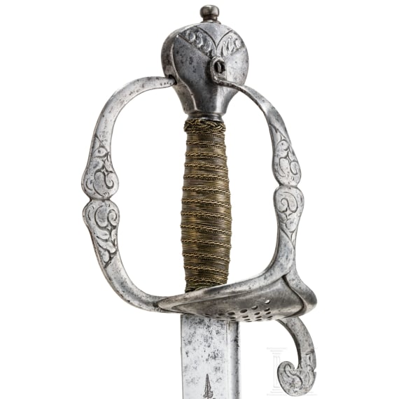 Felddegen mit ge&auml;tzter Klinge, Solingen, um 1630