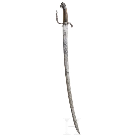 Eisengeschnittener Offiziers-Felds&auml;bel, S&uuml;ddeutschland oder Schweiz, um 1630