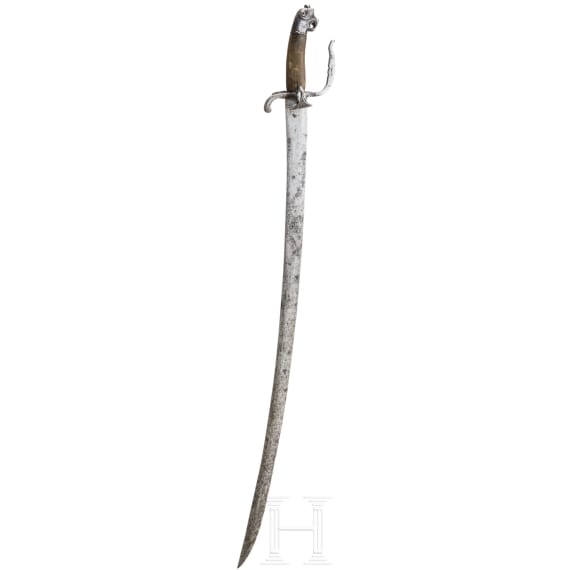 Eisengeschnittener Offiziers-Felds&auml;bel, S&uuml;ddeutschland oder Schweiz, um 1630