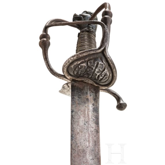 Felds&auml;bel mit L&ouml;wenkopfknauf, S&uuml;ddeutschland oder Schweiz, um 1650