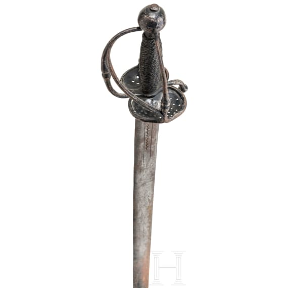 Felddegen mit R&uuml;ckenklinge, deutsch, Mitte 17. Jhdt.