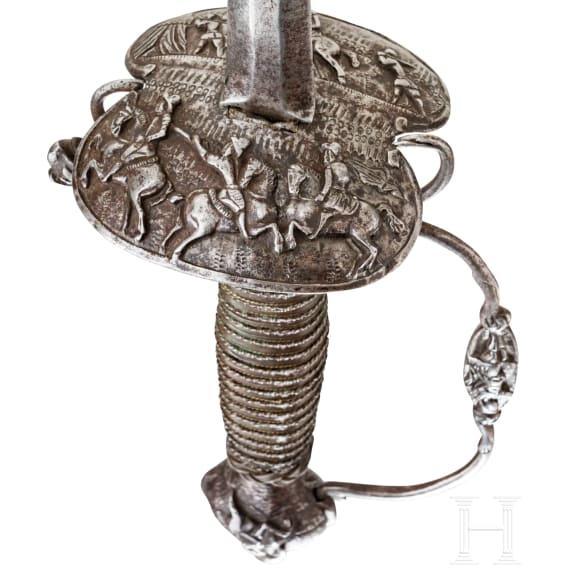 Offiziers-Felddegen mit eisengeschnittenem Gef&auml;&szlig;, Niederlande um 1660&ndash;80