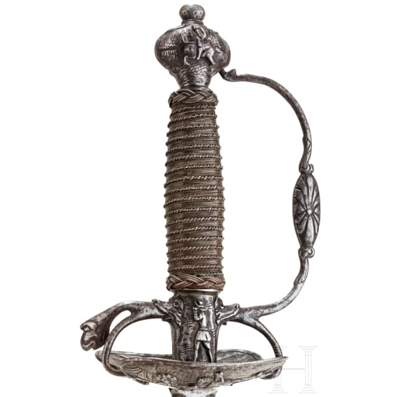 Offiziers-Felddegen mit eisengeschnittenem Gef&auml;&szlig;, Niederlande um 1660&ndash;80