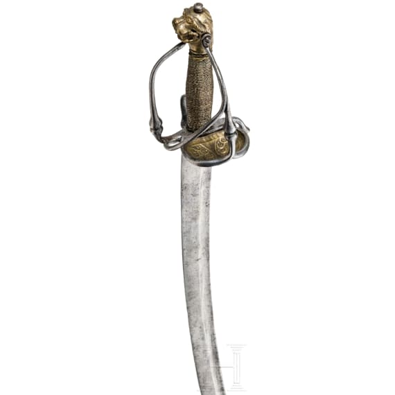 Schweizer Felds&auml;bel mit L&ouml;wenkopfknauf, 2. H&auml;lfte 17. Jhdt.