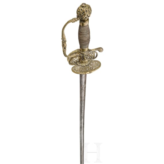 Degen, fl&auml;misch, um 1720