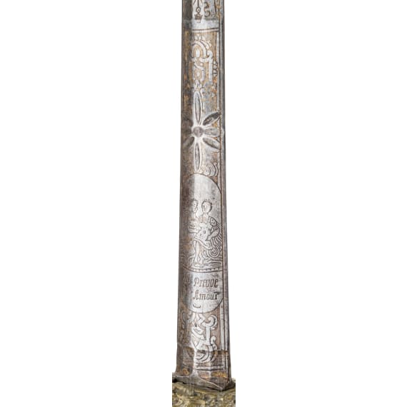 Degen, fl&auml;misch, um 1720
