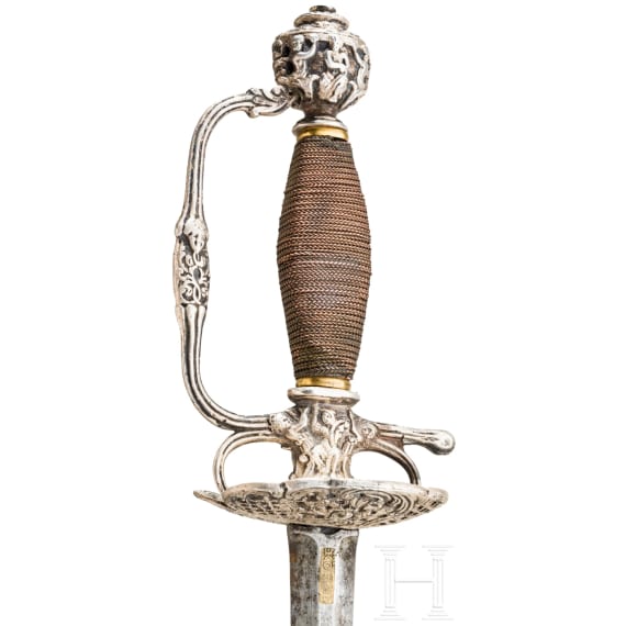 Silbermontierter Galadegen, Italien, um 1730/40