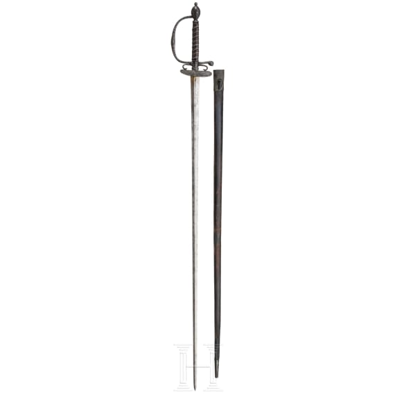 A German smallsword with chiseled hilt, ca. 1760