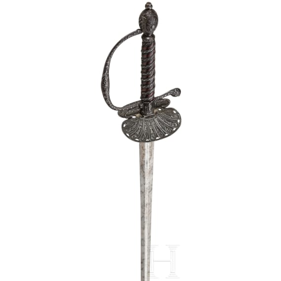 A German smallsword with chiseled hilt, ca. 1760