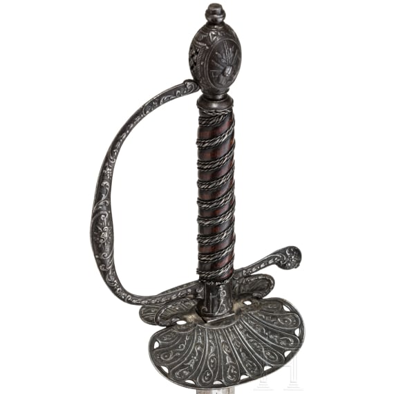 A German smallsword with chiseled hilt, ca. 1760