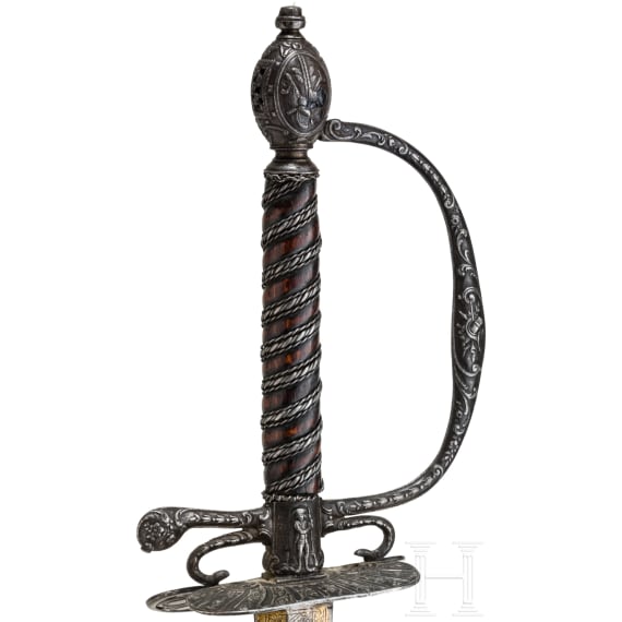 A German smallsword with chiseled hilt, ca. 1760