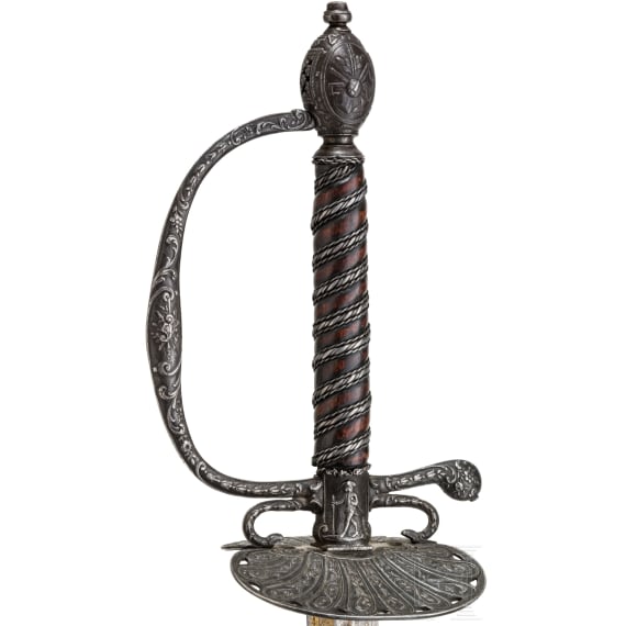A German smallsword with chiseled hilt, ca. 1760