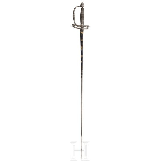 A French silver mounted smallsword, ca. 1780