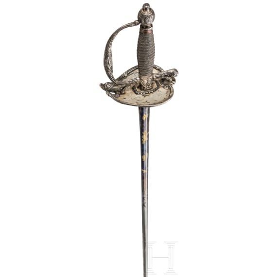 A French silver mounted smallsword, ca. 1780